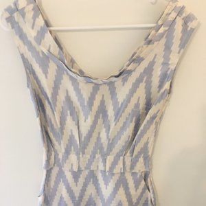 Light Blue + White Ikat Calypso St. Barth Dress